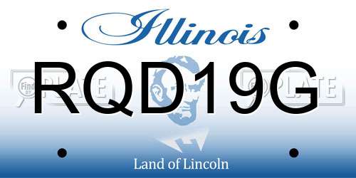 RQD19G Illinois License Plate