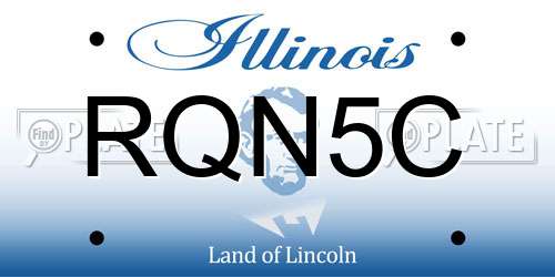 RQN5C Illinois License Plate