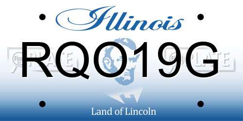 RQO19G Illinois License Plate