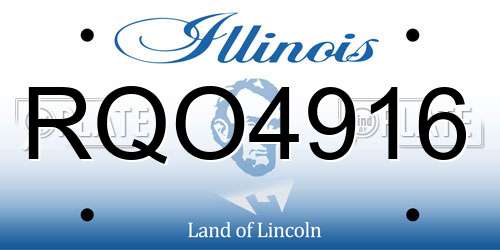 RQO4916 Illinois License Plate