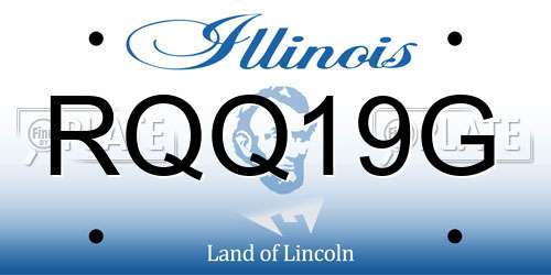RQQ19G Illinois License Plate