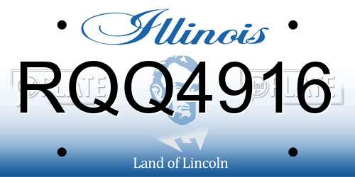 RQQ4916 Illinois License Plate