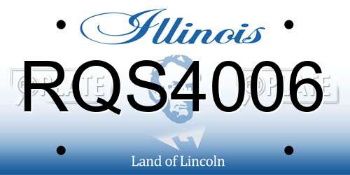 RQS4006 Illinois License Plate