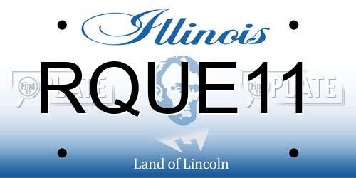 RQUE11 Illinois License Plate