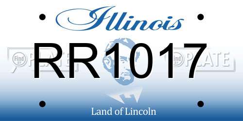 RR1017 Illinois License Plate