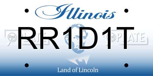 RR1D1T Illinois License Plate