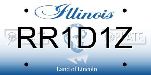 RR1D1Z Illinois License Plate