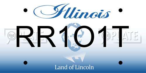 RR1O1T Illinois License Plate