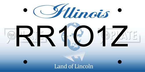 RR1O1Z Illinois License Plate