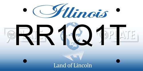 RR1Q1T Illinois License Plate