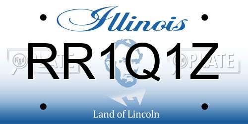 RR1Q1Z Illinois License Plate