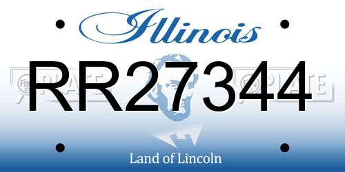 RR27344 Illinois License Plate