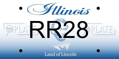 RR28 Illinois License Plate
