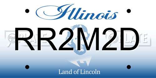 RR2M2D Illinois License Plate
