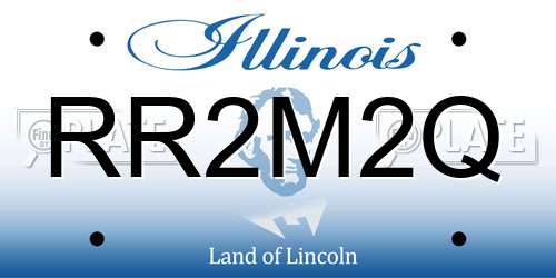 RR2M2Q Illinois License Plate