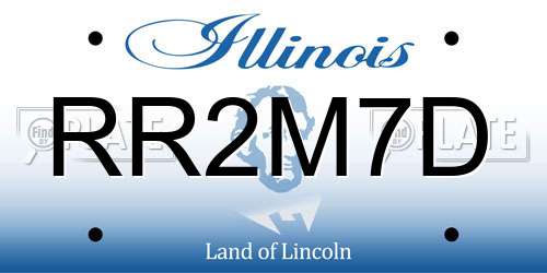 RR2M7D Illinois License Plate
