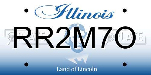 RR2M7O Illinois License Plate