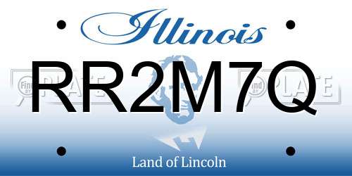 RR2M7Q Illinois License Plate