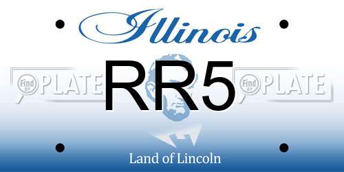 RR5 Illinois License Plate