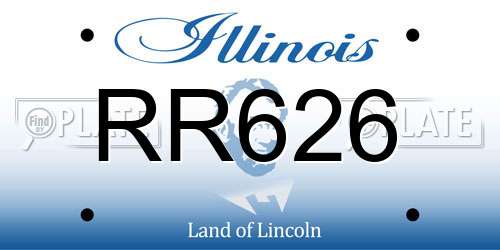 RR626 Illinois License Plate