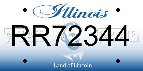 RR72344 Illinois License Plate