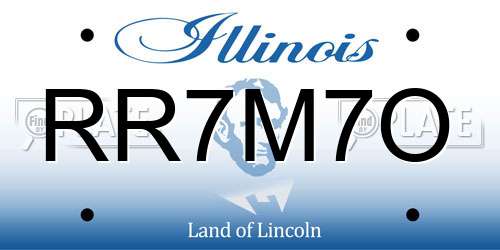 RR7M7O Illinois License Plate