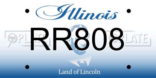 RR808 Illinois License Plate