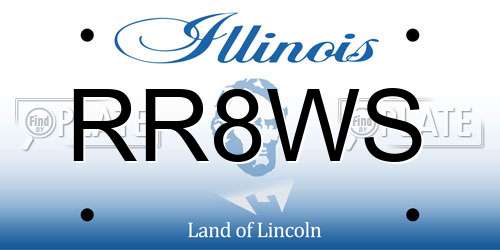 RR8WS Illinois License Plate