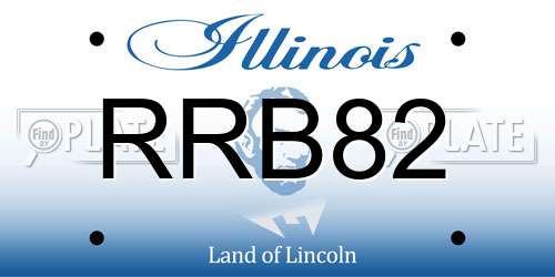 RRB82 Illinois License Plate