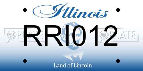 RRI012 Illinois License Plate