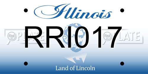 RRI017 Illinois License Plate