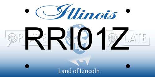 RRI01Z Illinois License Plate