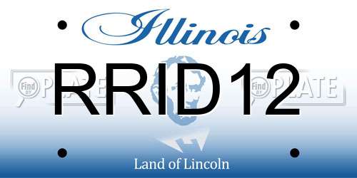 RRID12 Illinois License Plate