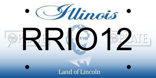 RRIO12 Illinois License Plate