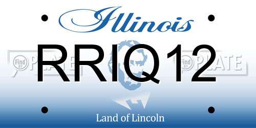 RRIQ12 Illinois License Plate