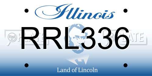RRL336 Illinois License Plate
