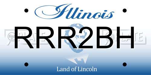 RRR2BH Illinois License Plate