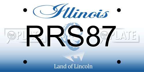 RRS87 Illinois License Plate