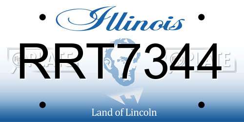 RRT7344 Illinois License Plate