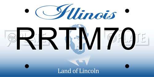 RRTM70 Illinois License Plate