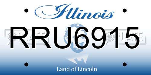 RRU6915 Illinois License Plate