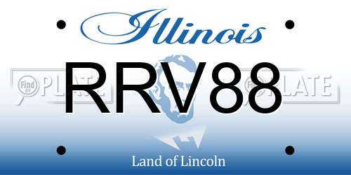 RRV88 Illinois License Plate
