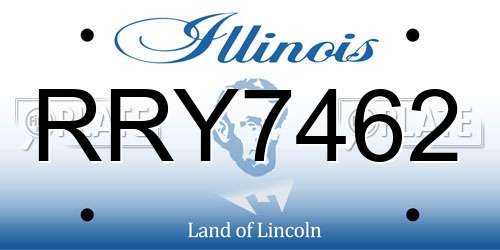 RRY7462 Illinois License Plate