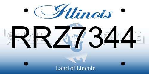 RRZ7344 Illinois License Plate