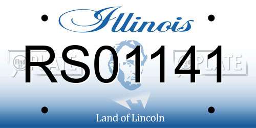 RS01141 Illinois License Plate