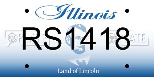 RS1418 Illinois License Plate