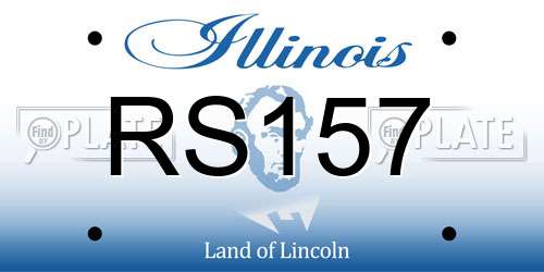 RS157 Illinois License Plate