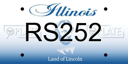 RS252 Illinois License Plate