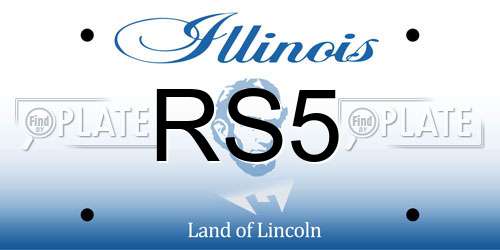 RS5 Illinois License Plate