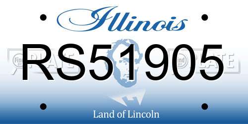 RS51905 Illinois License Plate